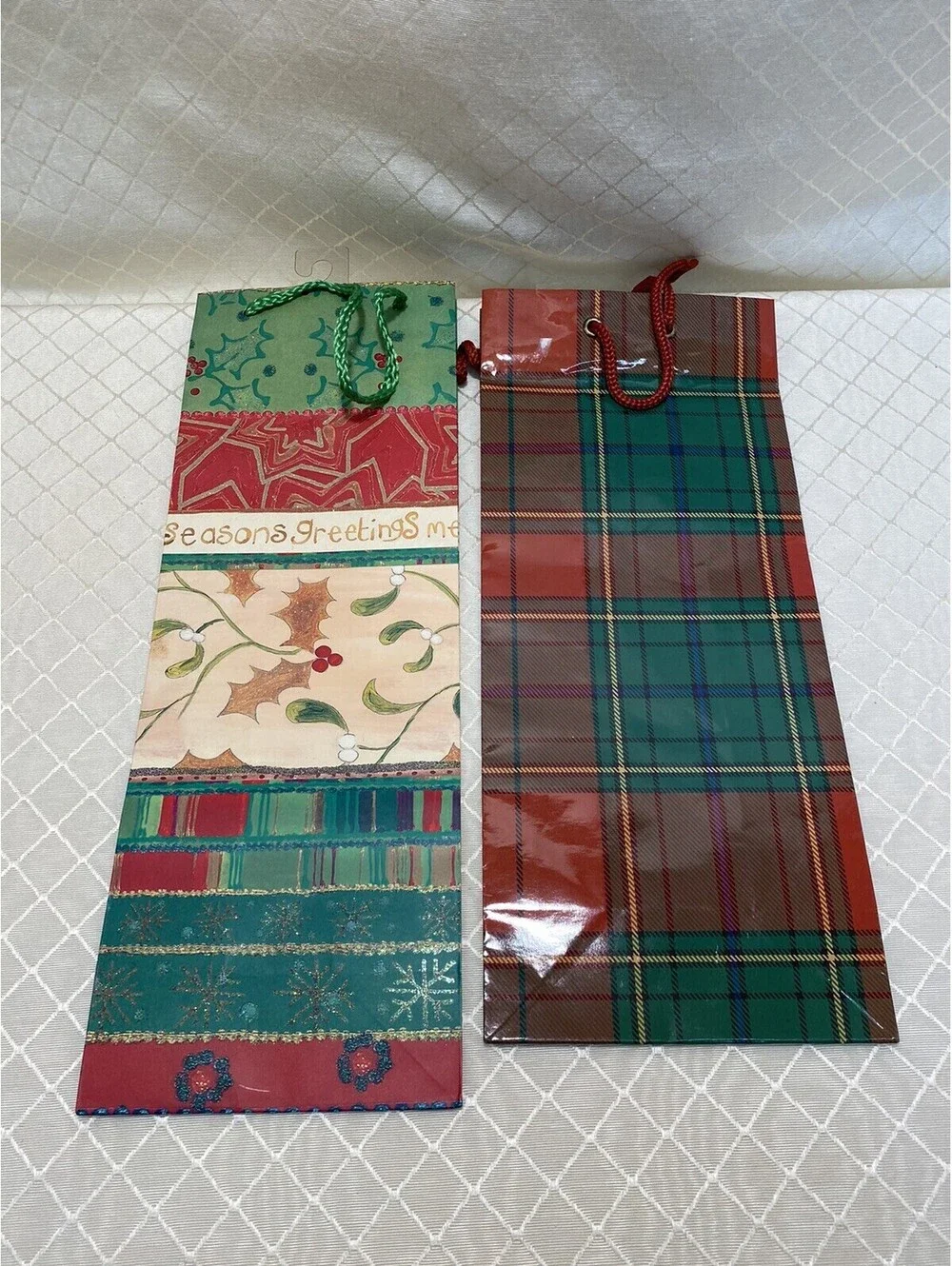 2 wine liquor bottle Christmas Gift Bags